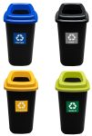HYGIO ZESTAW KOSZY DO SEGREGACJI ŚMIECI 28l PLASTIK, PAPIER, SZKŁO, INNE