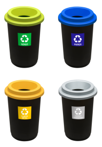 ZESTAW 4 KOSZY DO SEGREGACJI ECO BIN 50 L  
