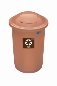 HYGIO POJEMNIK DO SEGREGACJI ŚMIECI 50L TOP BIN BRĄZOWY