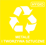 NAKLEJKA NA KOSZE DO SEGREGACJI METALE I TWORZYWA SZTUCZNE