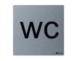 Tabliczka Piktogram WC, Stal Matowa