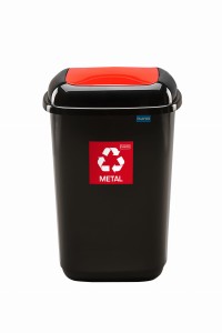 Kosz Do Segregacji Śmieci Quatro 45L, Czerwony