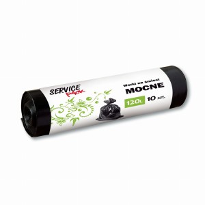 Czarne Worki na Śmieci 120l | Mocne LDPE | 10szt.