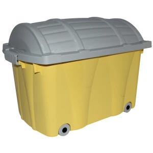 Pojemnik na Zabawki 60L Pudło Kufer na Skarby Żółty 58x37x50,2cm