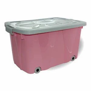Pojemnik do Przechowywania 40L Pudło na Zabawki Różowe 58x37x31cm
