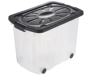 Pojemnik do Przechowywania 60L Pudło na Zabawki Przeźroczyste 58x37x41,5cm