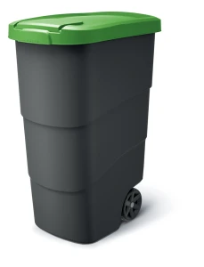 Kosz Ogrodowy na Kółkach Wheeler 90l na Szkło | Zielony