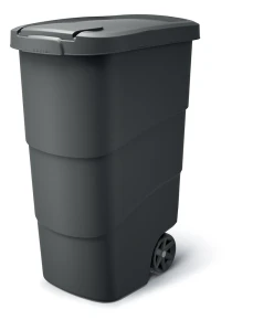 Kosz Ogrodowy na Kółkach Wheeler 90l na Odpady Zmieszane | Antracyt