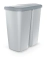 Compacta Q Duo Popielaty Kosz na Śmieci z Klapą Podwójny 45l