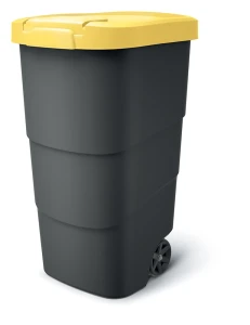 Kosz Ogrodowy na Kółkach Wheeler 110l na Plastik | Żółty