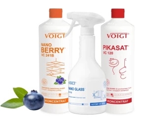 Zestaw Płynów do Sprzątania Voigt | Nano Glass | Pikasat | Nano Berry