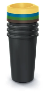 Zestaw Koszy do Segregacji Śmieci 4x25l | Compacta R Set z Otworem