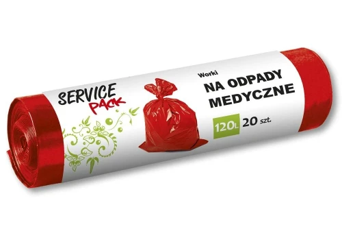 Czerwone Worki na Odpady Medyczne 120L do Sortowania Odpadów