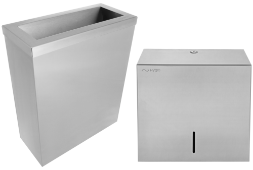 Hygio Prestige | Zestaw Łazienkowy 2w1 | Kosz 25L + Pojemnik na Ręczniki ZZ Maxi