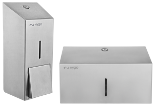 Hygio Prestige | Zestaw 2w1 | Pojemnik na Ręczniki ZZ Mini, Dozownik 800ml
