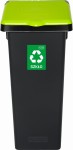 Kosz do Segregacji Śmieci 53l | Czarno-Zielony | na Szkło | Flap Bin