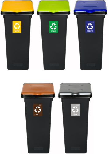 Flap bin 73l. jpg, zestaw koszy do segregacji śmieci,