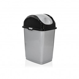 Kosz Plastikowy 10l | Uchylny | Szaro-Grafitowy