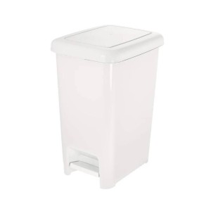 Kosz Plastikowy 15l | Otwierany Przyciskiem Pedałowym | Biały 