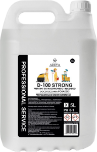 Preparat Do Maszynowego i Ręcznego Doczyszczania Posadzki Adeva D-100 STRONG 5l