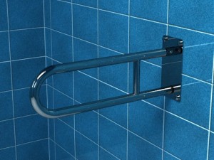 Poręcz łukowa uchylna  600mm stal chrom/mat